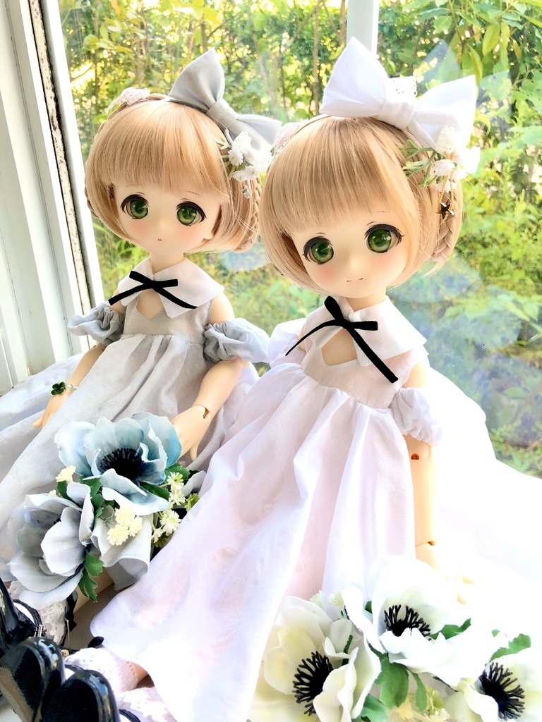 ■天空の庭のドレスセット 光の庭(ピュアホワイト) (KUMAKOちゃんサイズ、MDDさん互換性あり)