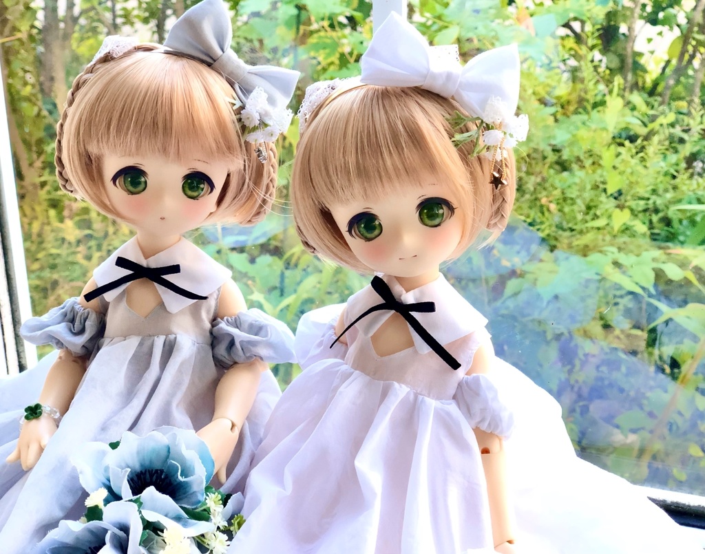 ■天空の庭のドレスセット 光の庭(ピュアホワイト) (KUMAKOちゃんサイズ、MDDさん互換性あり)