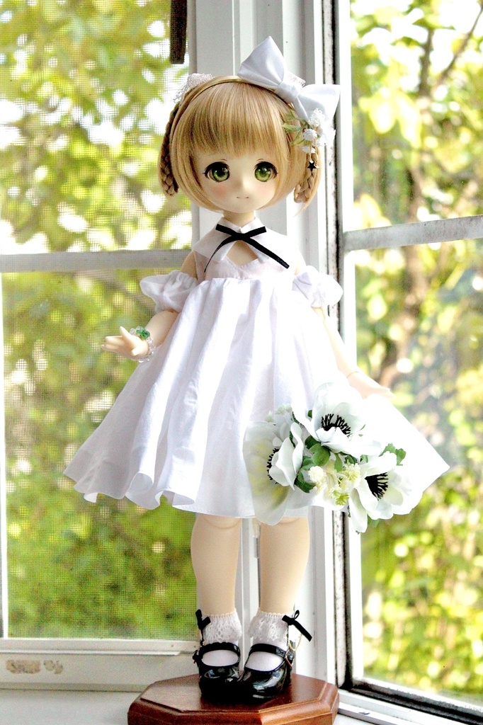 ■天空の庭のドレスセット 光の庭(ピュアホワイト) (KUMAKOちゃんサイズ、MDDさん互換性あり)