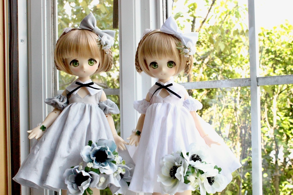 ■天空の庭のドレスセット 光の庭(ピュアホワイト) (KUMAKOちゃんサイズ、MDDさん互換性あり)