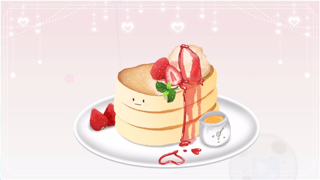 live2D汎用モデル-パンケーキ(Pancake)