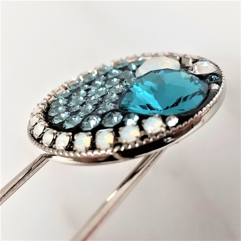 スワロフスキークリスタルのショールピン