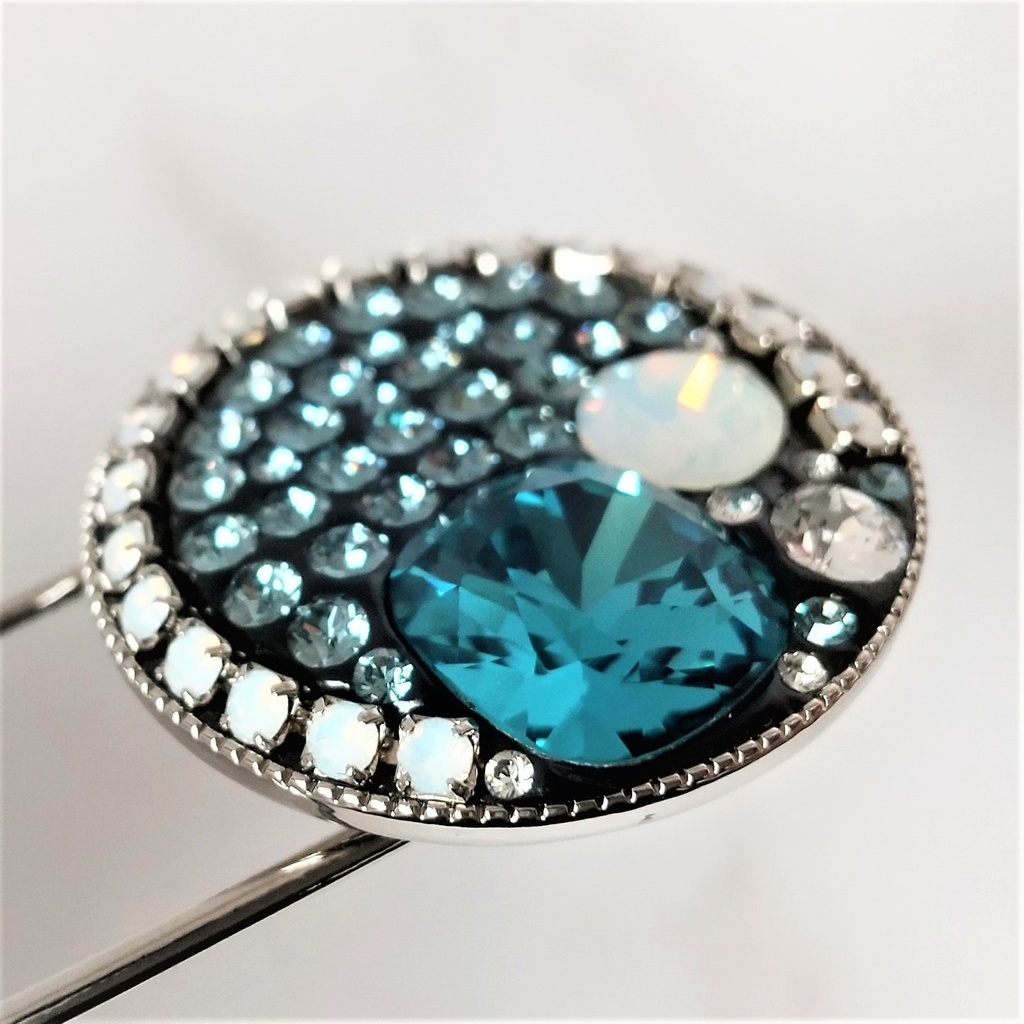 スワロフスキークリスタルのショールピン