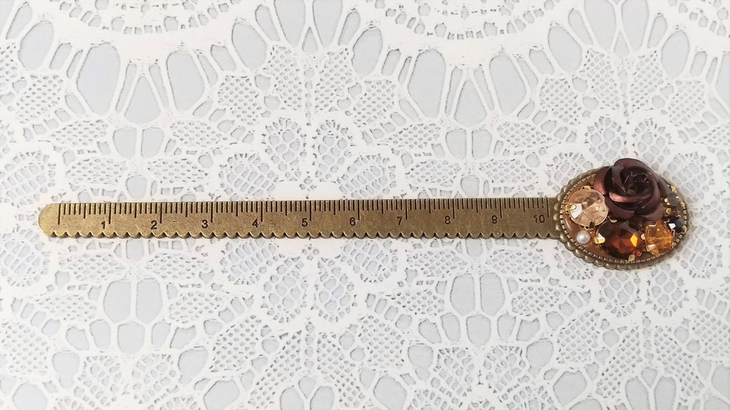 薔薇の定規(茶)