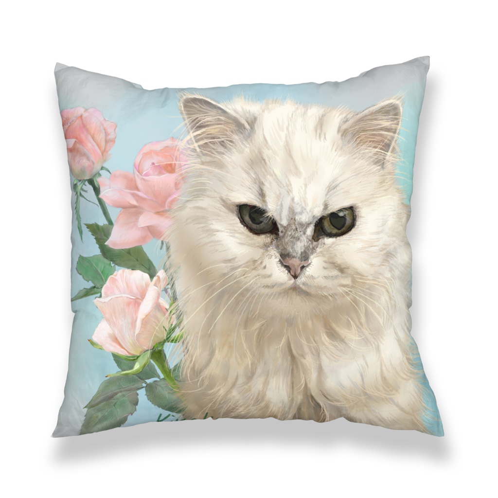 ペルシャ　チョキさんとバラの花