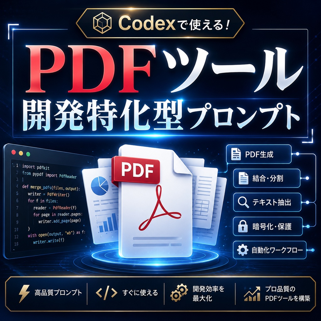 PDFツール開発特化型プロンプト