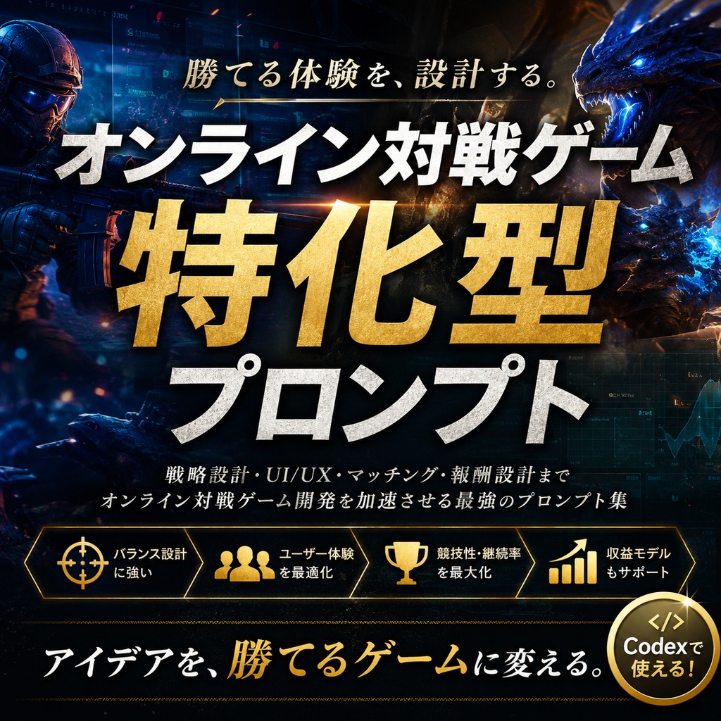 オンライン対戦ゲーム特化型プロンプト