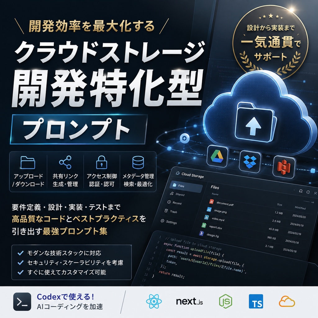 クラウドストレージ開発特化型プロンプト