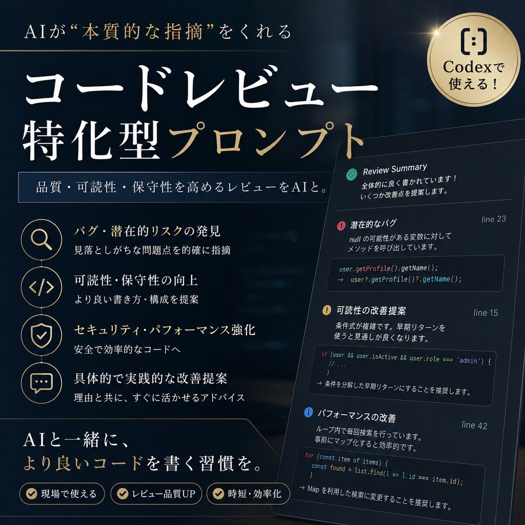 コードレビュー特化型プロンプト