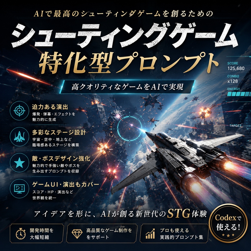 シューティングゲーム特化型プロンプト
