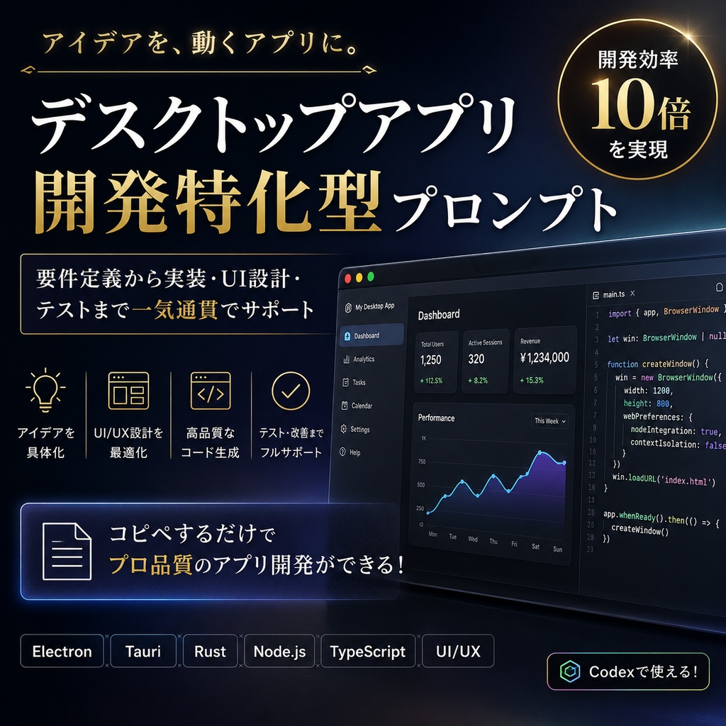 デスクトップアプリ開発特化型プロンプト