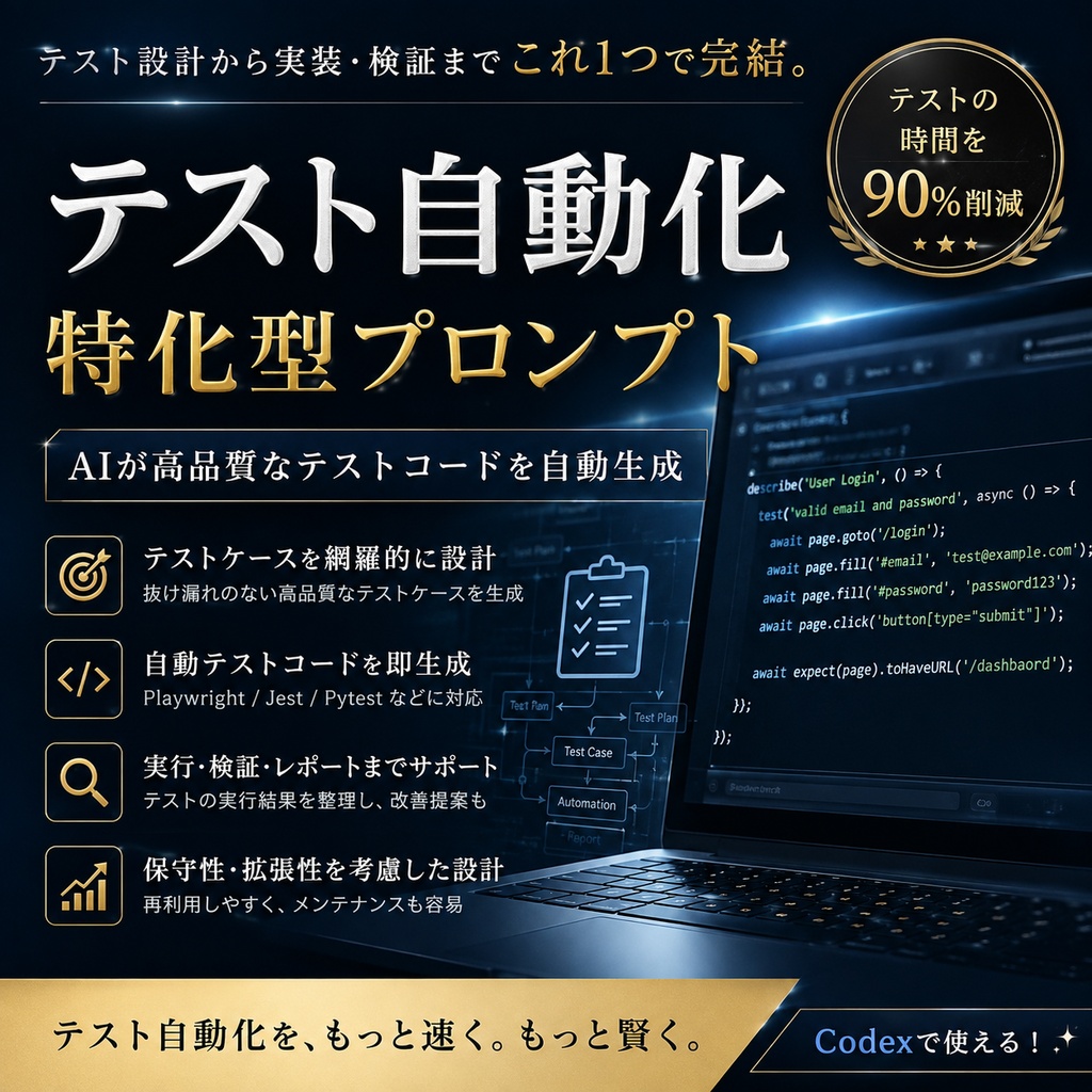 テスト自動化特化型プロンプト