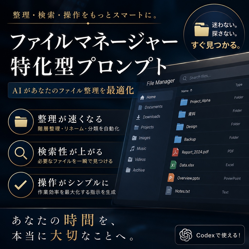 ファイルマネージャー特化型プロンプト