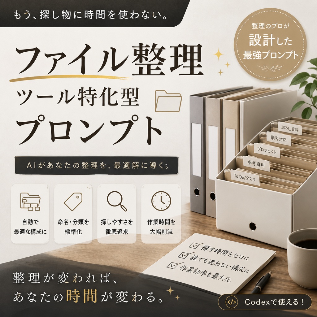 ファイル整理ツール特化型プロンプト