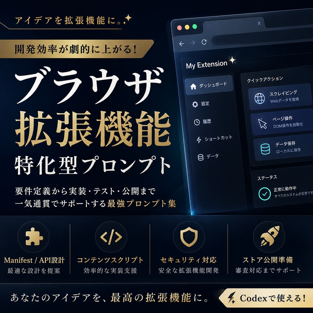 ブラウザ拡張機能特化型プロンプト