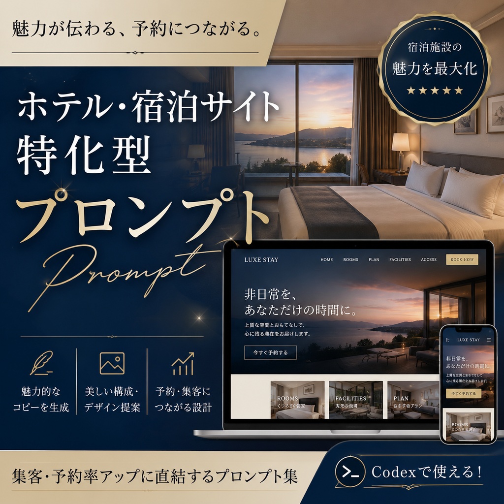ホテル・宿泊サイト特化型プロンプト