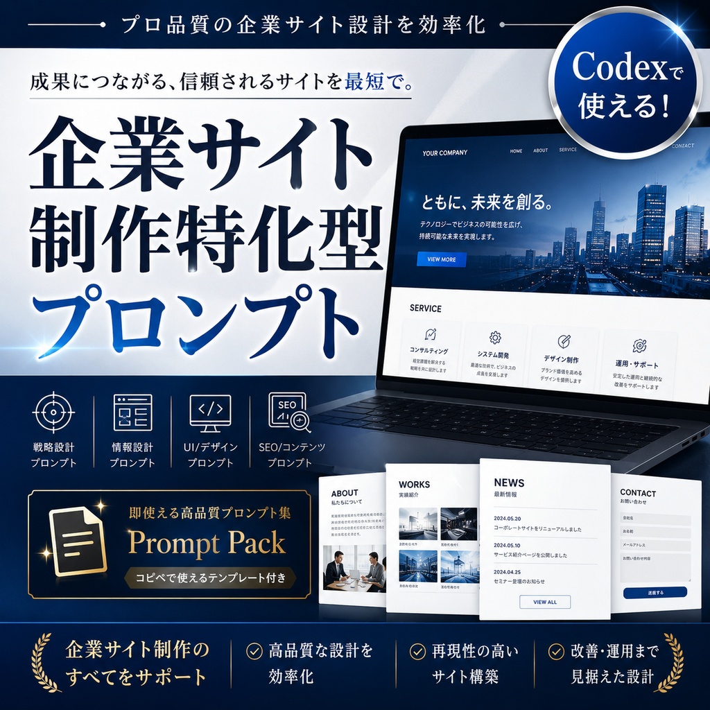 企業サイト制作特化型プロンプト