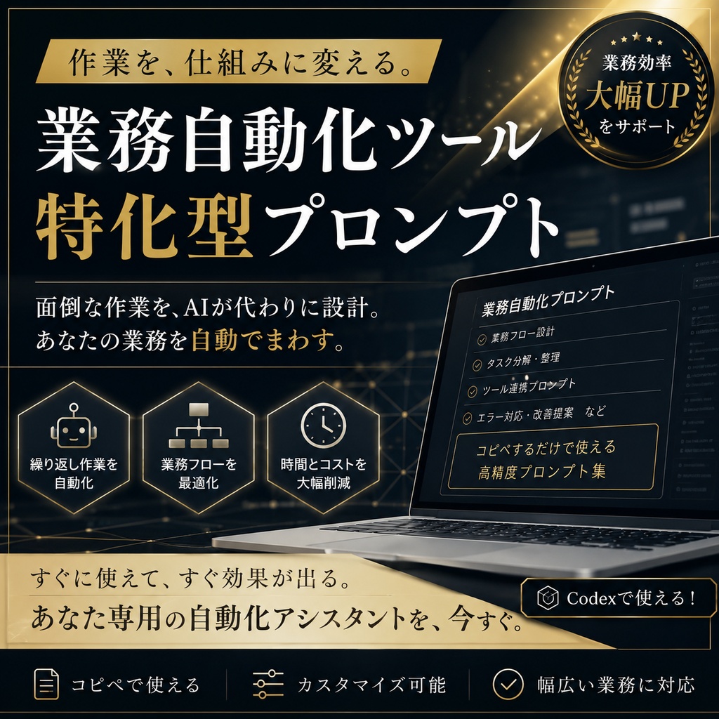 業務自動化ツール特化型プロンプト