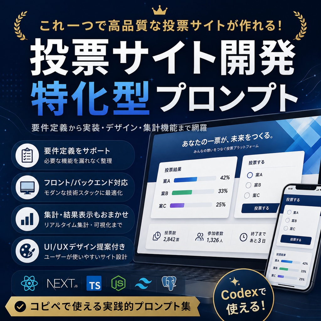 投票サイト開発特化型プロンプト