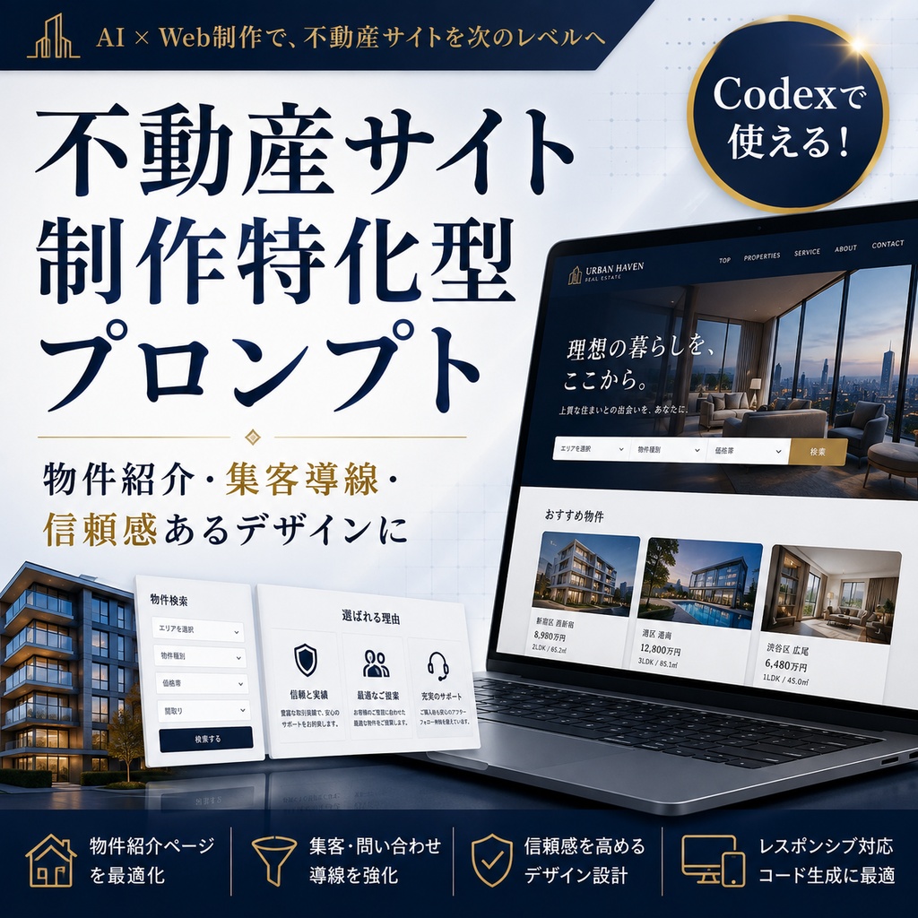 不動産サイト制作特化型プロンプト