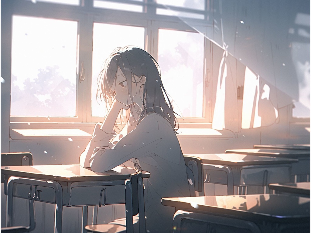 ぼっちな男性・女性 - アニメ調イラスト集（全10枚）