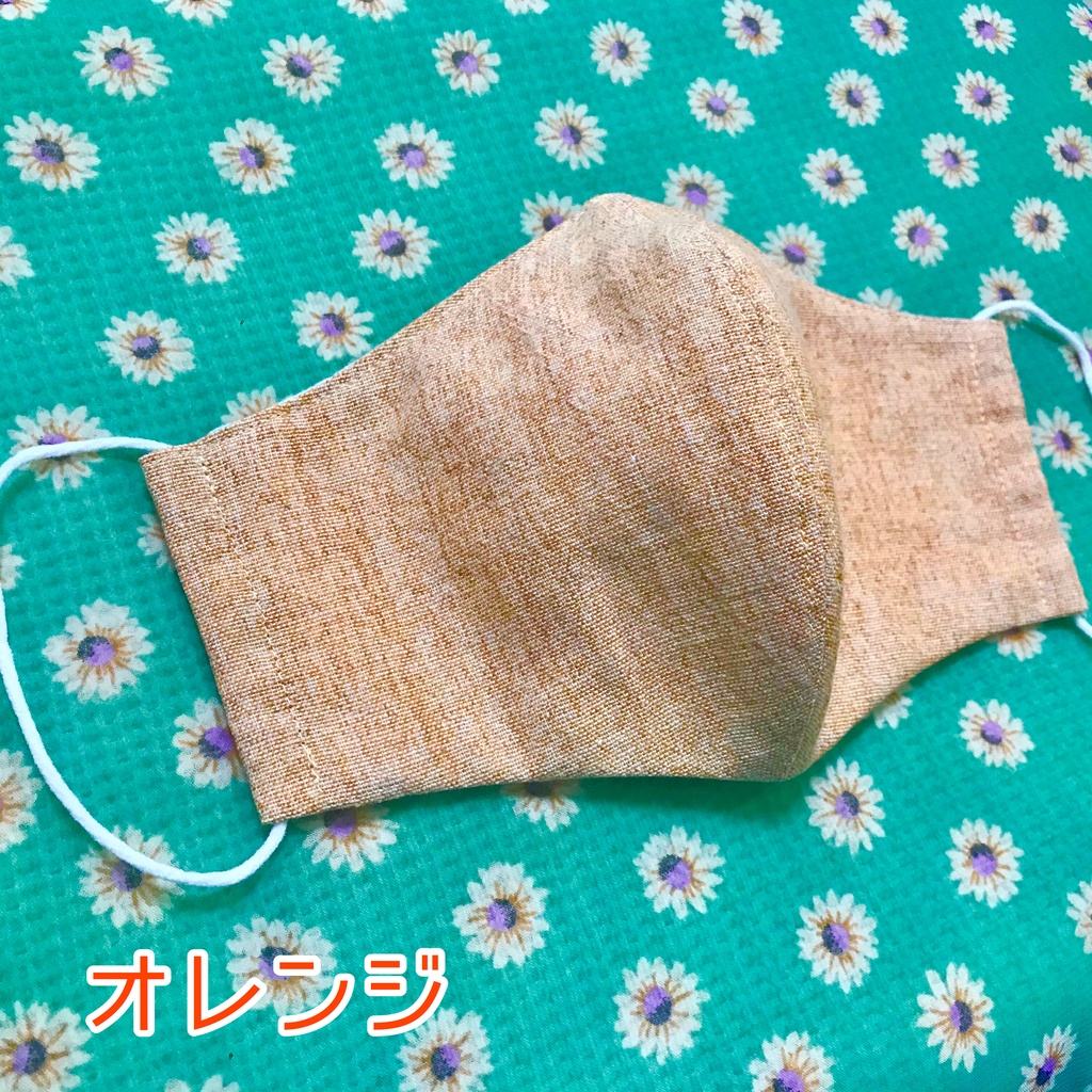 ハンドメイドマスク(ゴム、フィルターポケット付き)