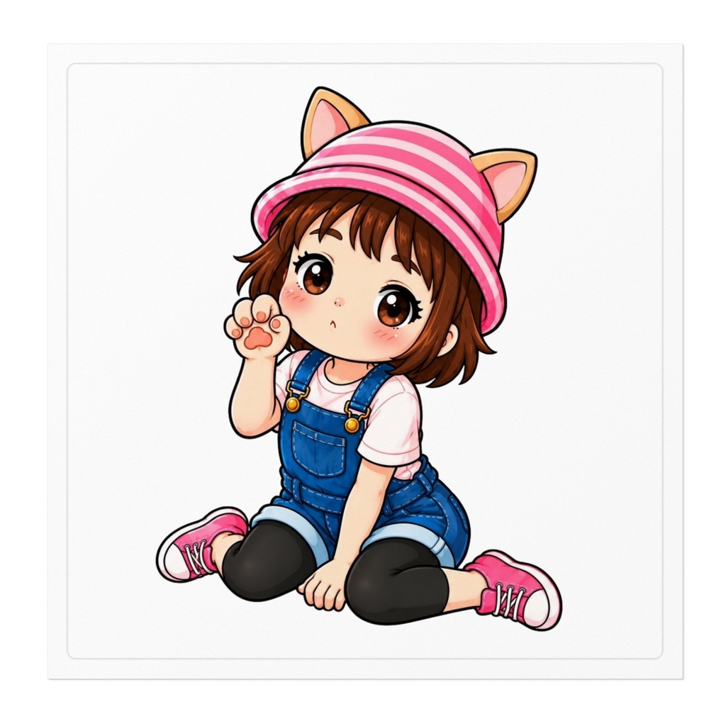 「ひーちゃんの猫耳ちゃんステッカー」