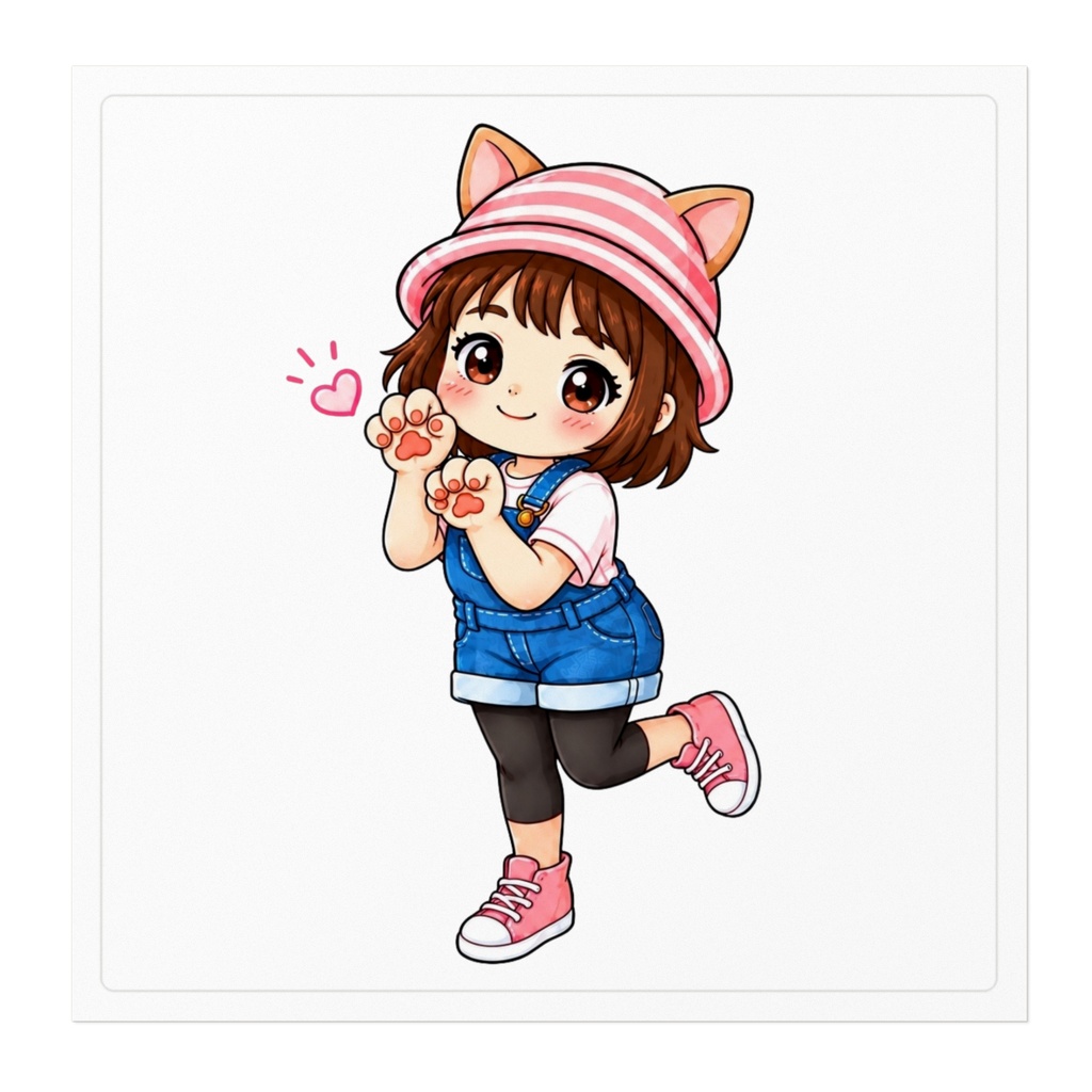 「ひーちゃんの猫耳ちゃんステッカー」