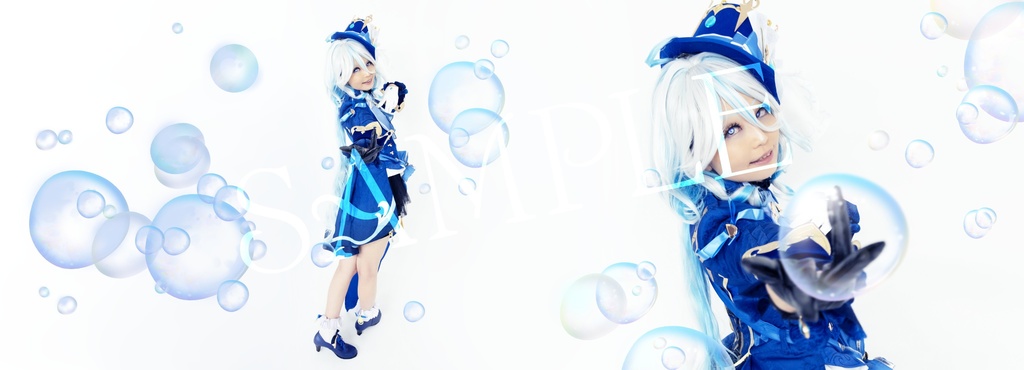 【C105新刊】Look at me!(フリーナ中心コスプレ写真集) 新刊セット/単品