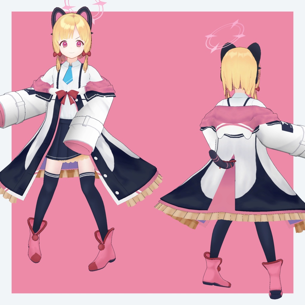 【VRChat 3Dモデル】才羽モモイ(ブルーアーカイブ)VRMのおまけつき!