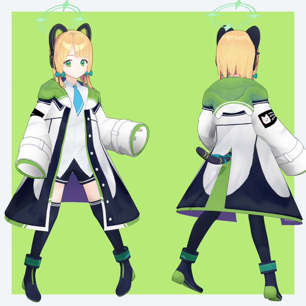 【VRChat 3Dモデル】才羽ミドリ(ブルーアーカイブ)VRMのおまけつき!