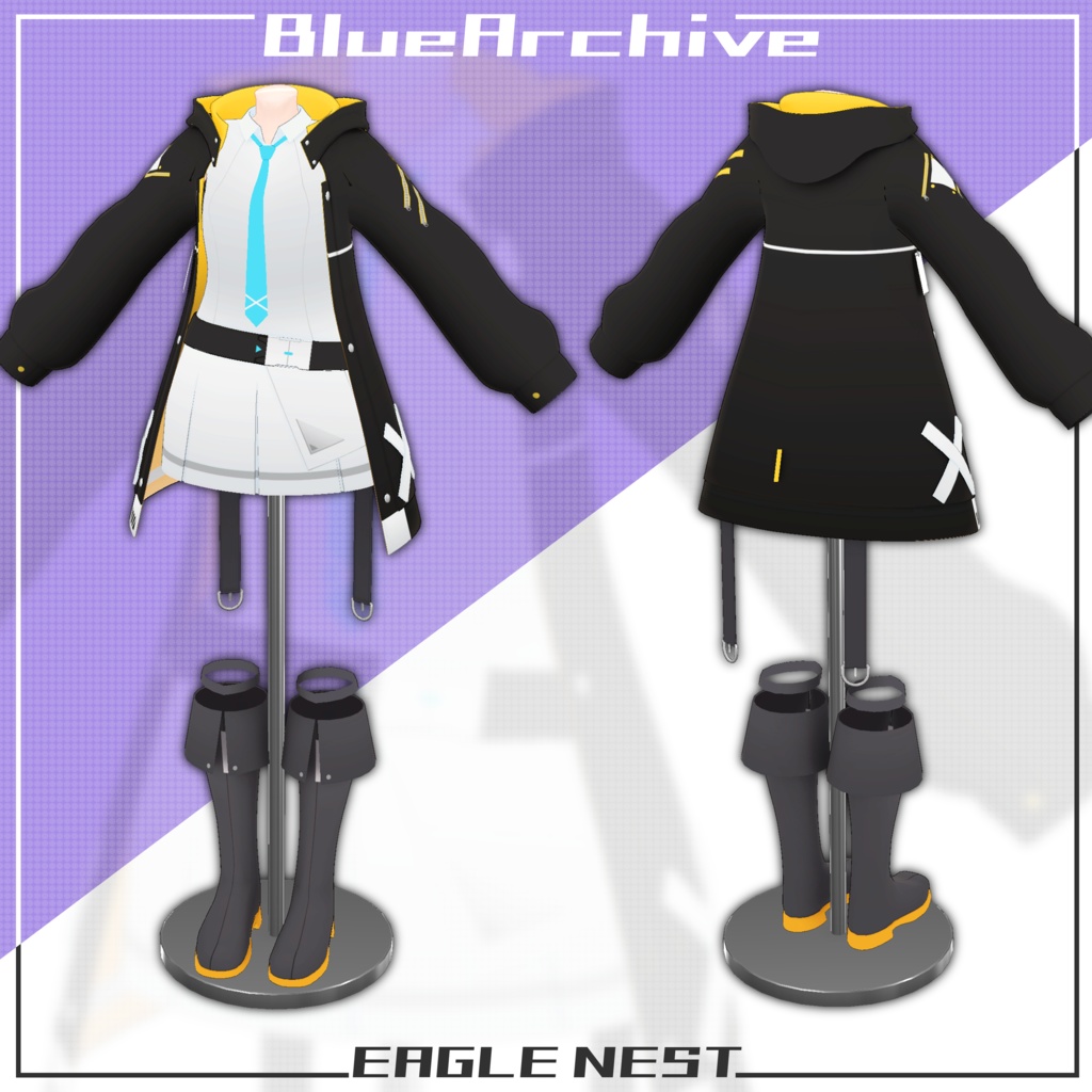 【VRChat 3D衣装モデル】音瀬コタマ(ブルーアーカイブ)/マヌカ・XWear対応