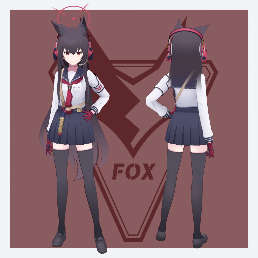 【VRChat 3Dモデル】ユキノ(ブルーアーカイブ)