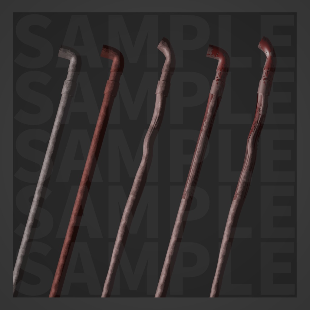 【PNG素材】鉄パイプ 5種 セット【商用OK】