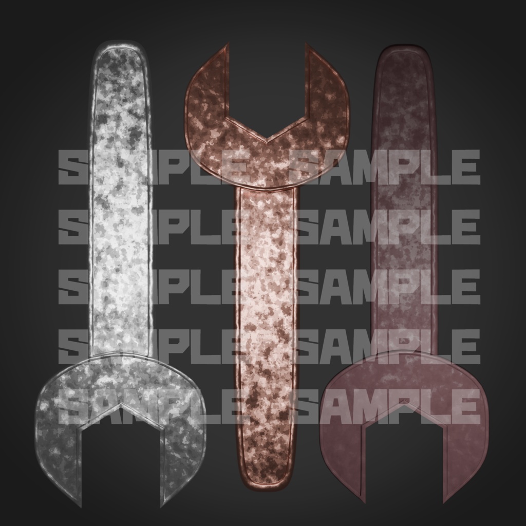 【PNG素材】レンチ 3種【商用OK】