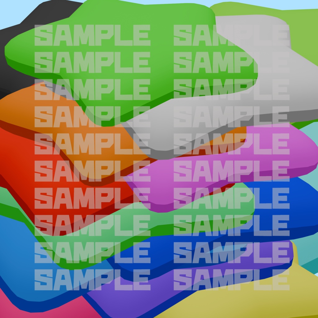 【PNG素材】星型クッション 14種 セット【商用OK】