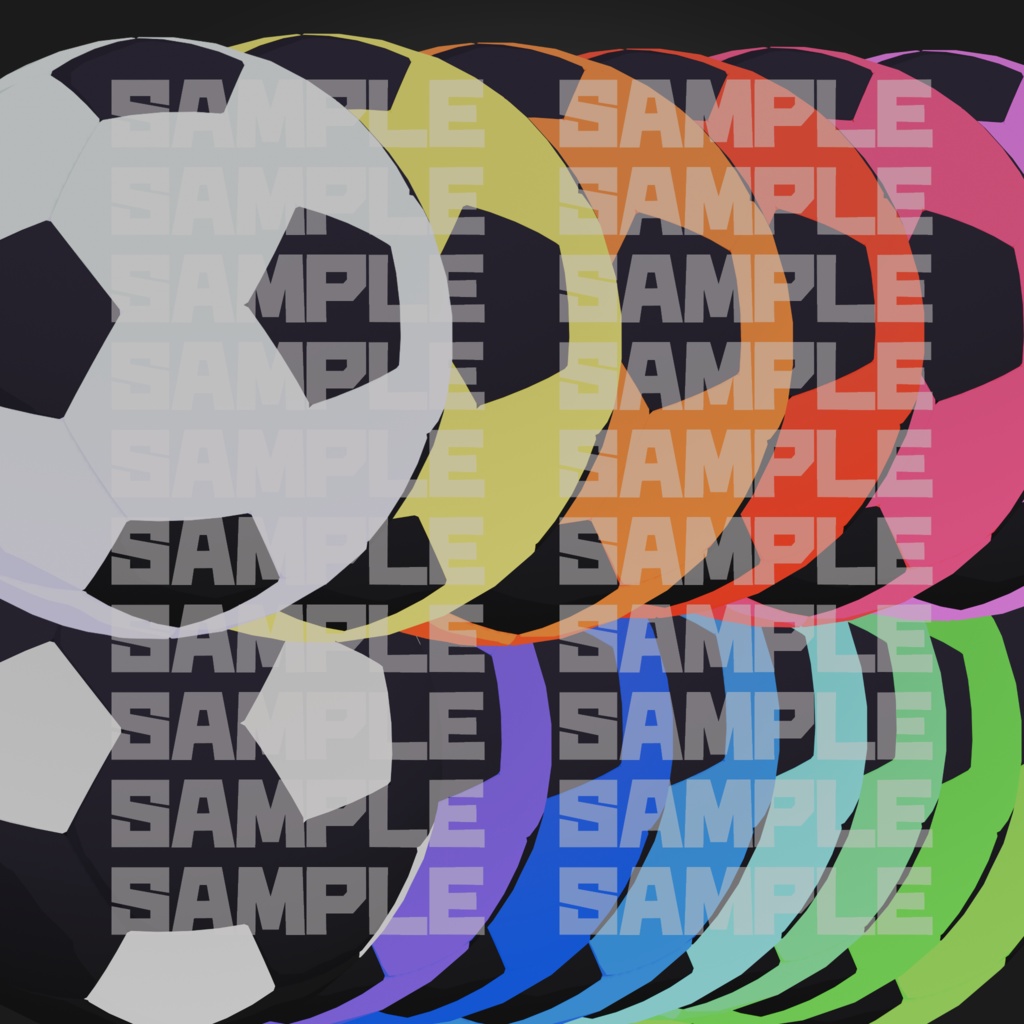 【PNG素材】サッカーボール 14種 セット【商用OK】