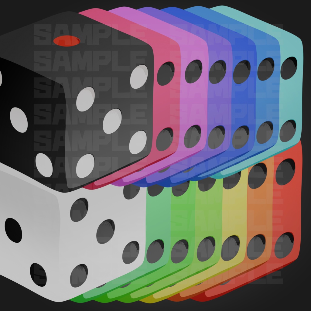 【PNG素材】ダイス 14種 セット【商用OK】