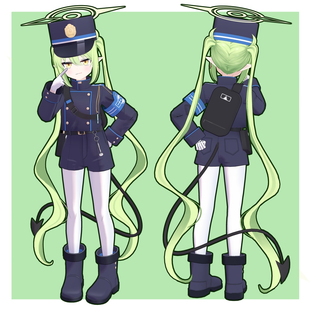 【VRChat 3Dモデル】橘ヒカリ&橘ノゾミ(ブルーアーカイブ)(シュポガキ)