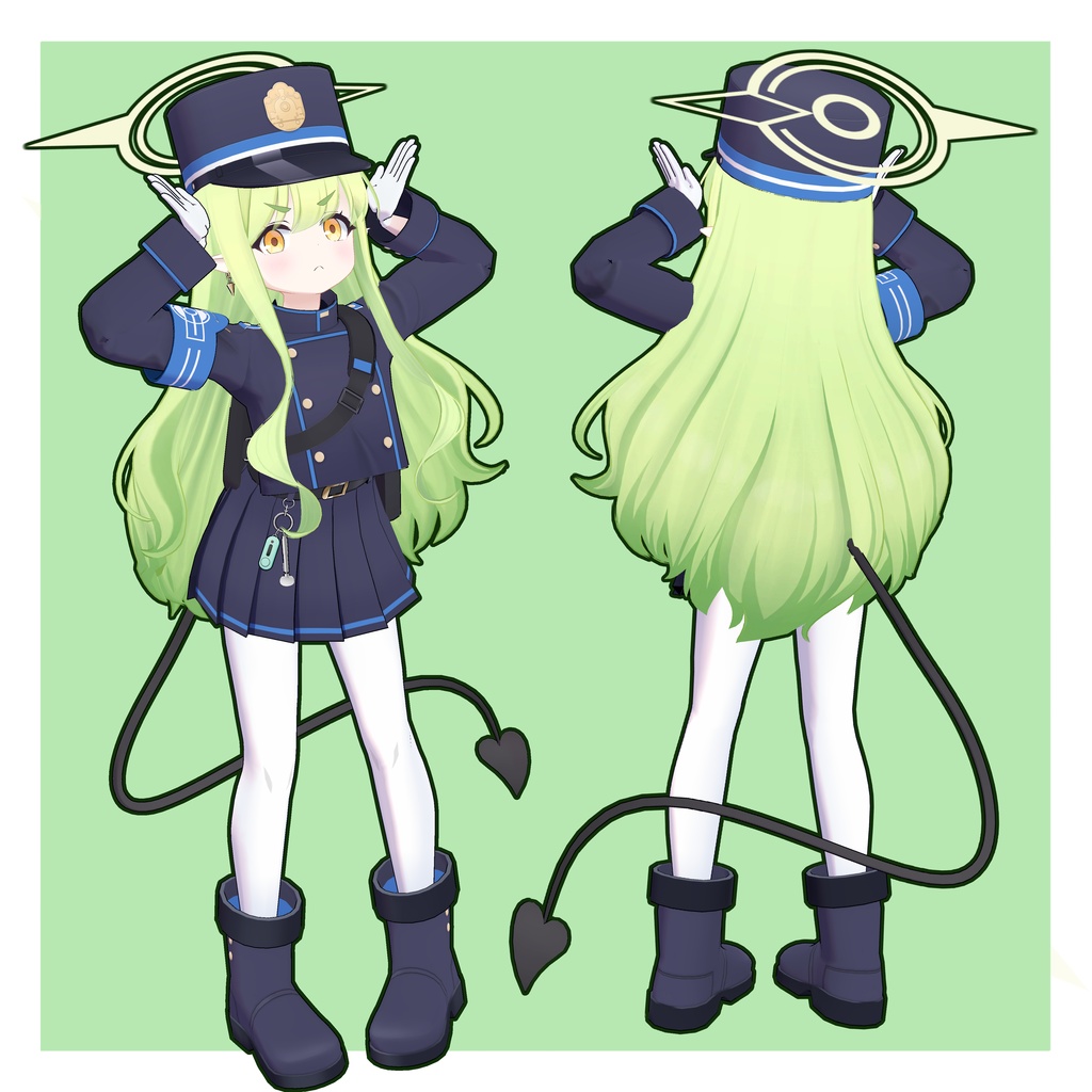 【VRChat 3Dモデル】橘ヒカリ&橘ノゾミ(ブルーアーカイブ)(シュポガキ)