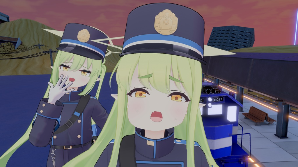 【VRChat 3Dモデル】橘ヒカリ&橘ノゾミ(ブルーアーカイブ)(シュポガキ)