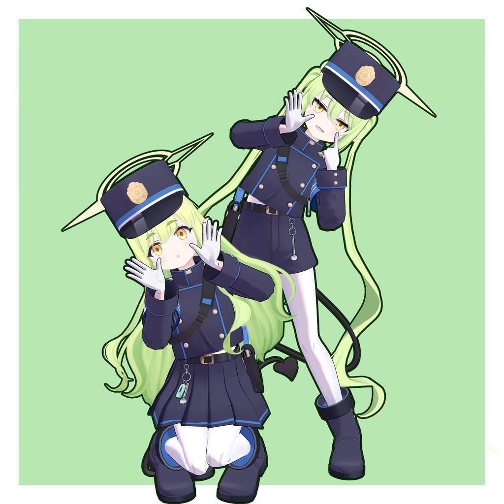 【VRChat 3Dモデル】橘ヒカリ&橘ノゾミ(ブルーアーカイブ)(シュポガキ)