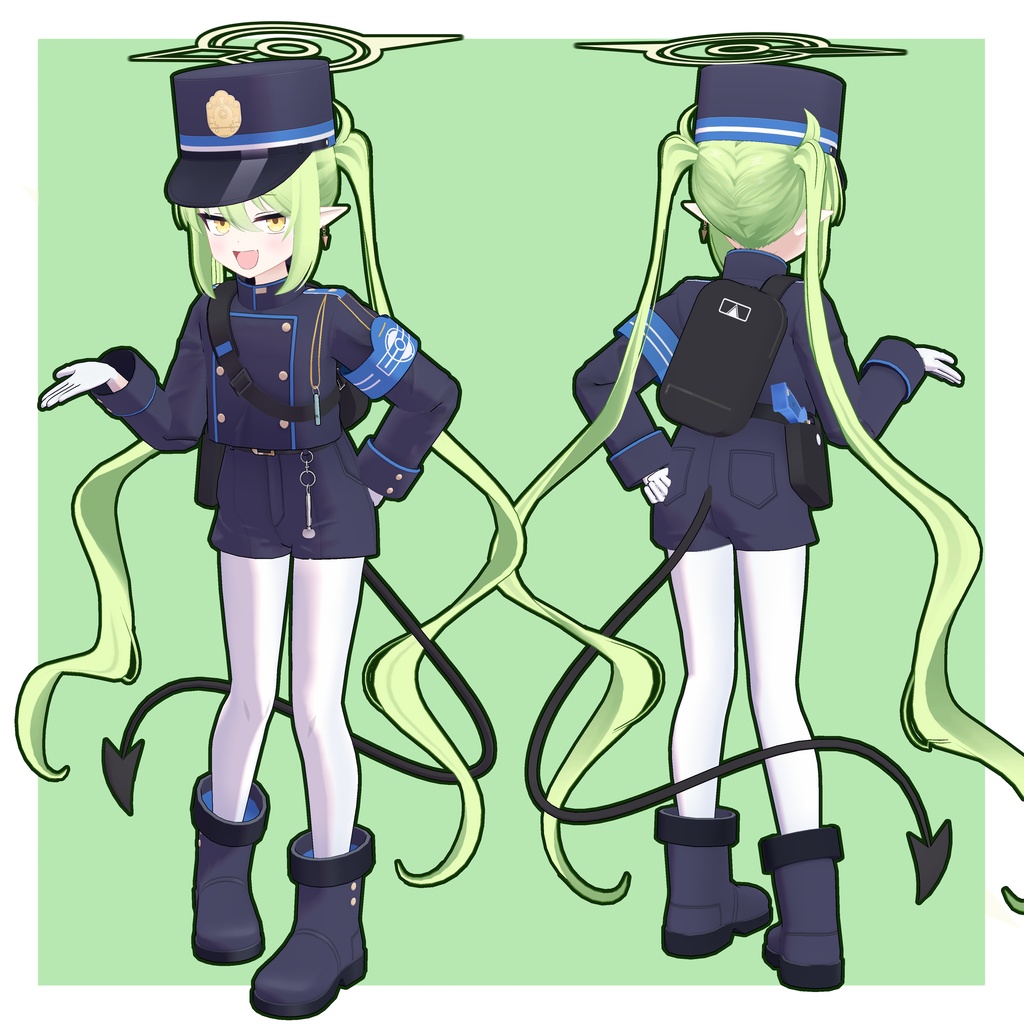 【VRChat 3Dモデル】橘ヒカリ&橘ノゾミ(ブルーアーカイブ)(シュポガキ)