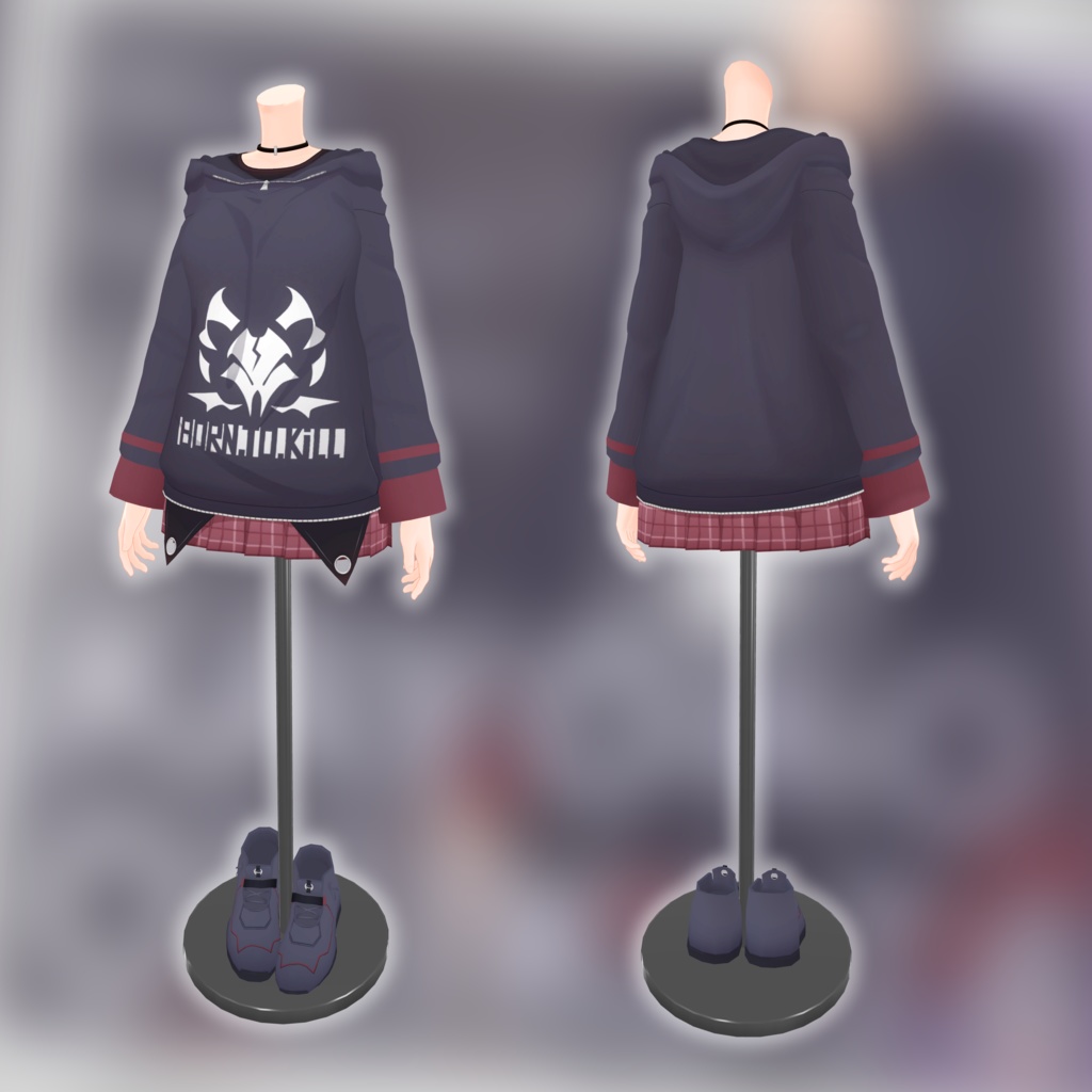 【しなの対応】鬼方カヨコ【VRChat 3D衣装モデル】