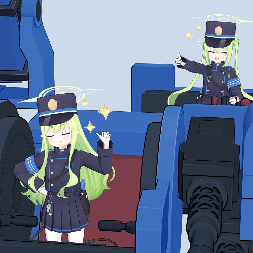 【VRChat 3Dモデル】ノゾミ&ヒカリ戦闘マシン