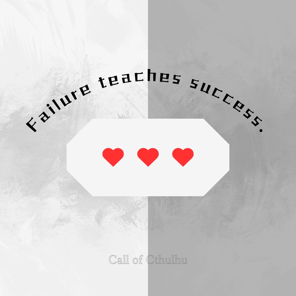 Failure teaches success