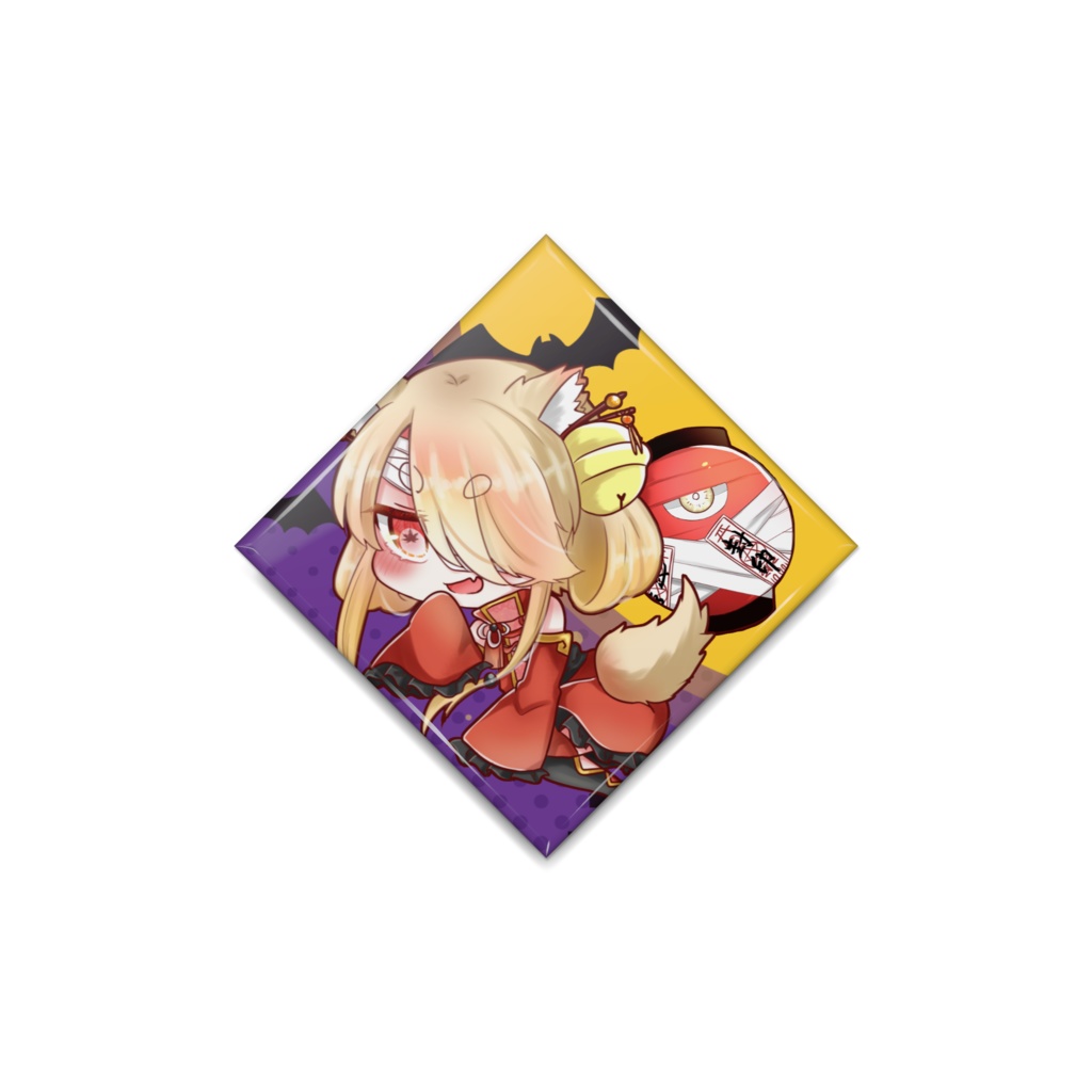 きなこのハロウィン缶バッチ