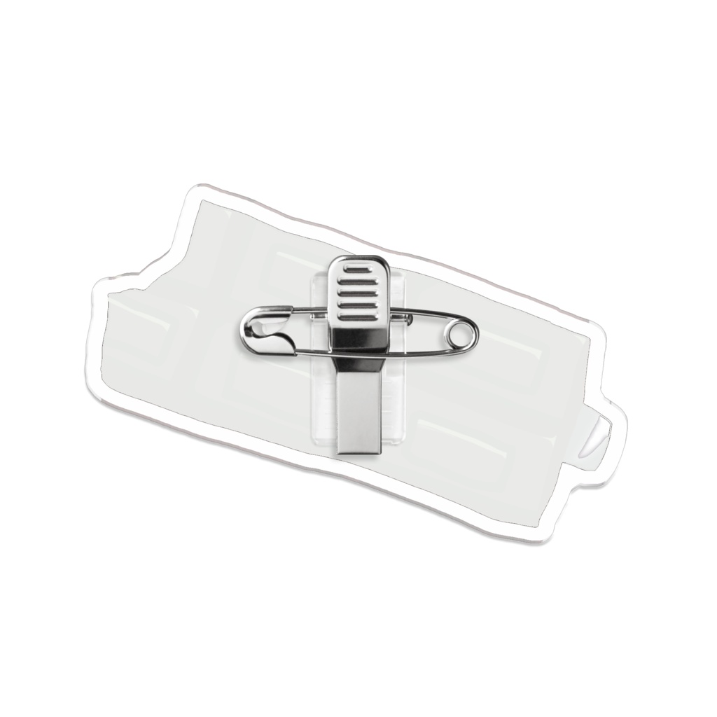 チョコヘアピン風アクリルバッジ