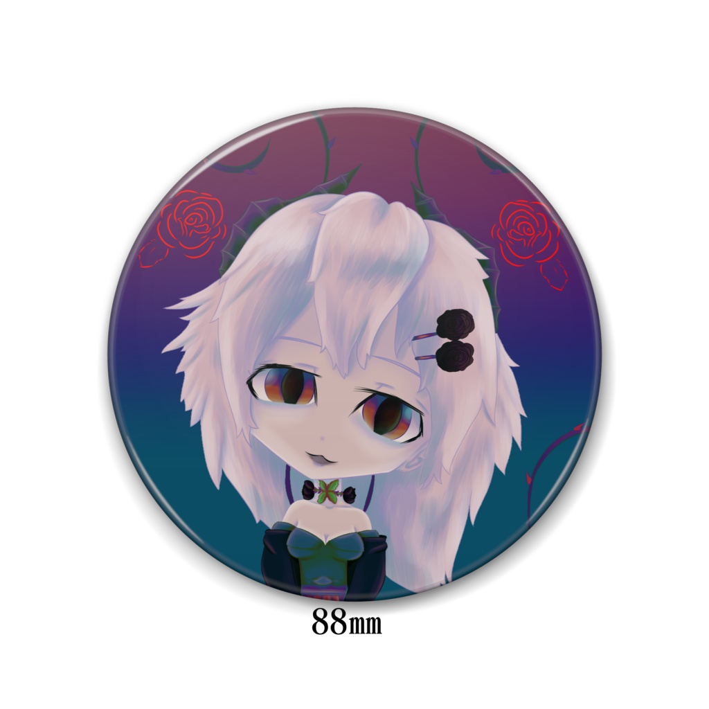 【Vtuber】薔薇薔薇 缶バッジ