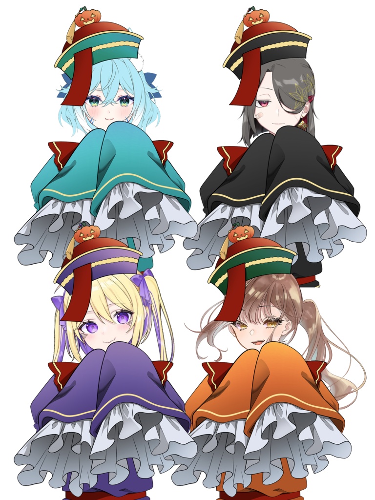 キョンシー素材4色